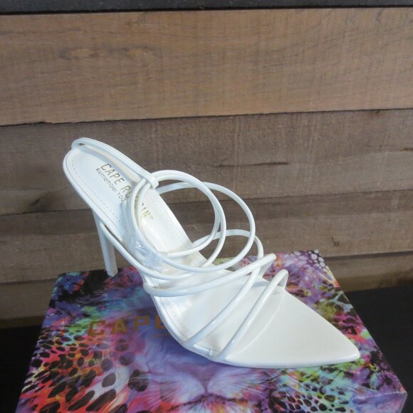 CAPE ROBBIN ADA WHITE WOMEN'S HIGH HEEL SANDALS - US 8M - Picture 1 of 6